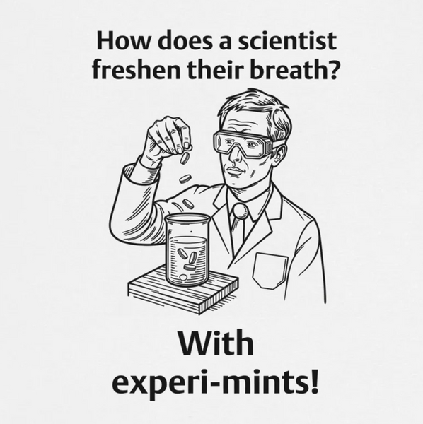 How does a scientist freshen their breath?