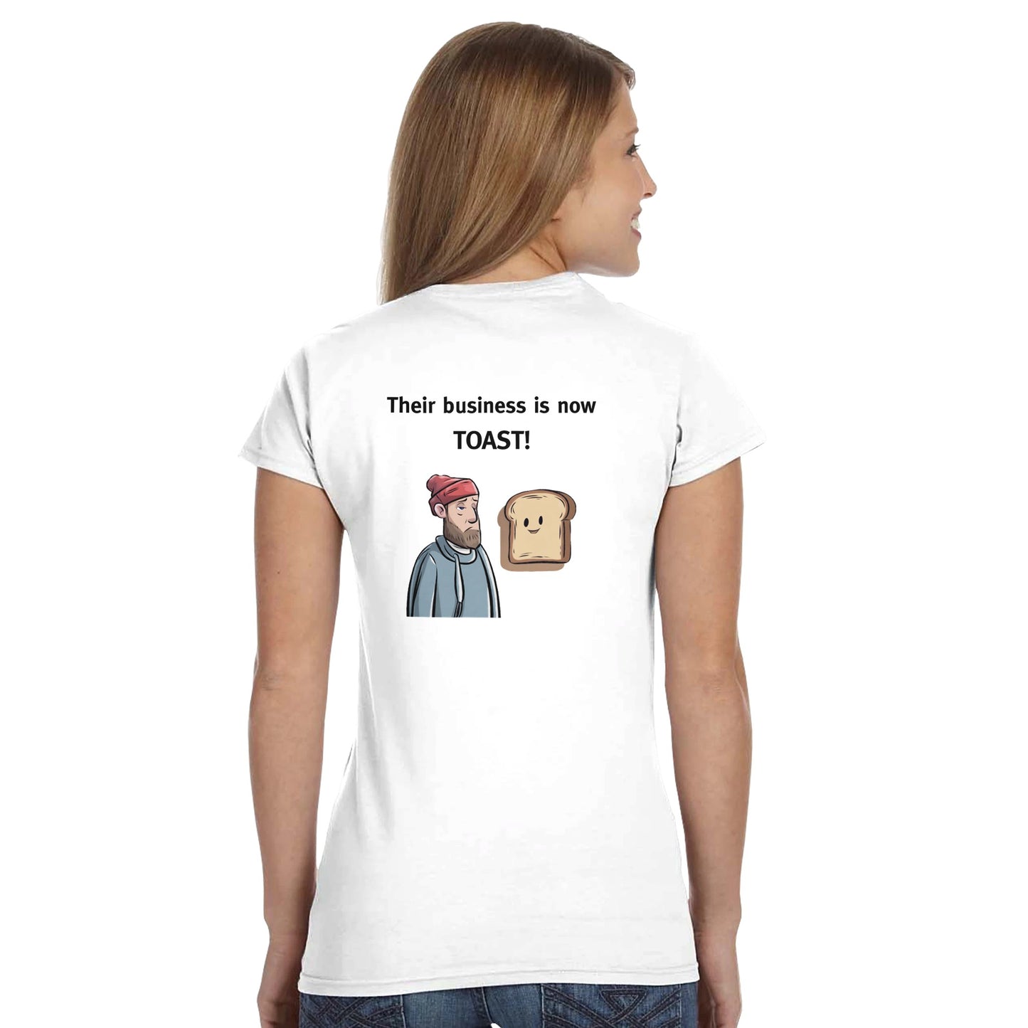 Business Is Toast Slim t-shirt - back view