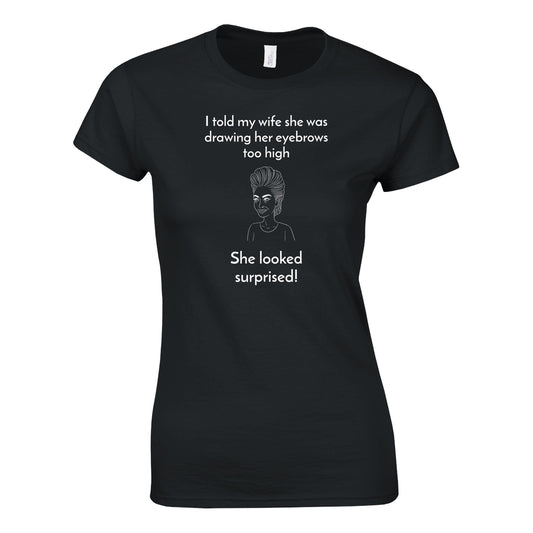 She Looked Surprised Slim t-shirt - back view